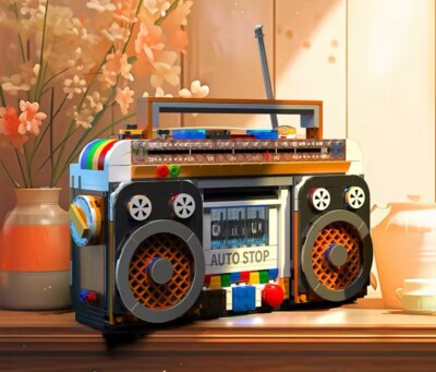 Bloc de construction radio pour enfants, chambre enfants Déco, Jouet 554 Pièces