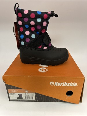 Northside Frosty Polar Pink & Blue Polka Dots Toddler s Snow Boots Size 6 New