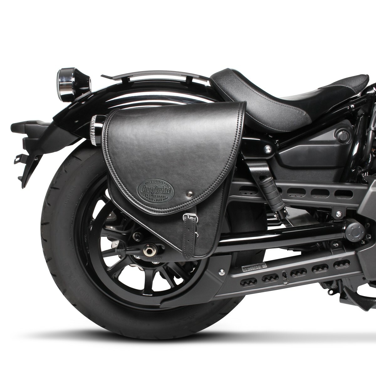 Side Bag Indiana Yamaha XV 535 Virago black right UK