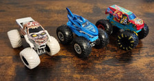 Hot wheel and Monster Jam Monster truck Lot of 3 Zombie/SharkWreak/Graffiti