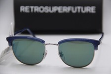 NEW RETROSUPERFUTURE 7MB/3/H6/T BLUE SILVER AUTHENTIC FRAMES SUNGLASSES 51-20