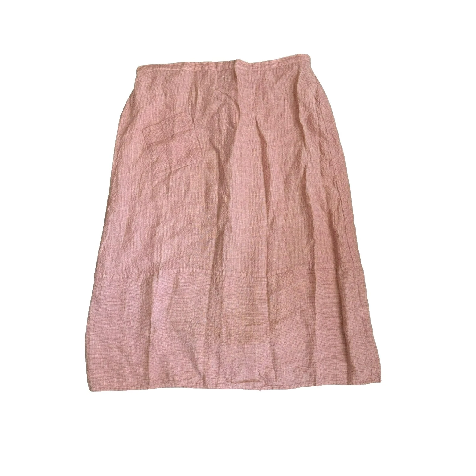 亚麻亚麻条纹裙子