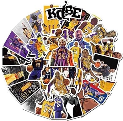 50 Pcs Basketball Star Stickers Kobe Sticker Small Decals