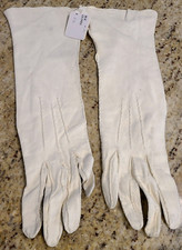 Vintage Size M Womens White Suede Like Material 12" Formal Costume Theater