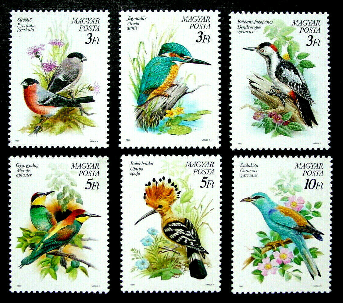 Endangered Birds Hungary Scott # 3224- 3229 Mint NH Complete 1990 Set of 6 stamp