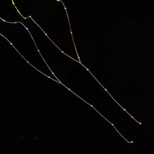 Y-Halskette Kugel Damen Kette Ball Sterling Silber 925 / 44 cm