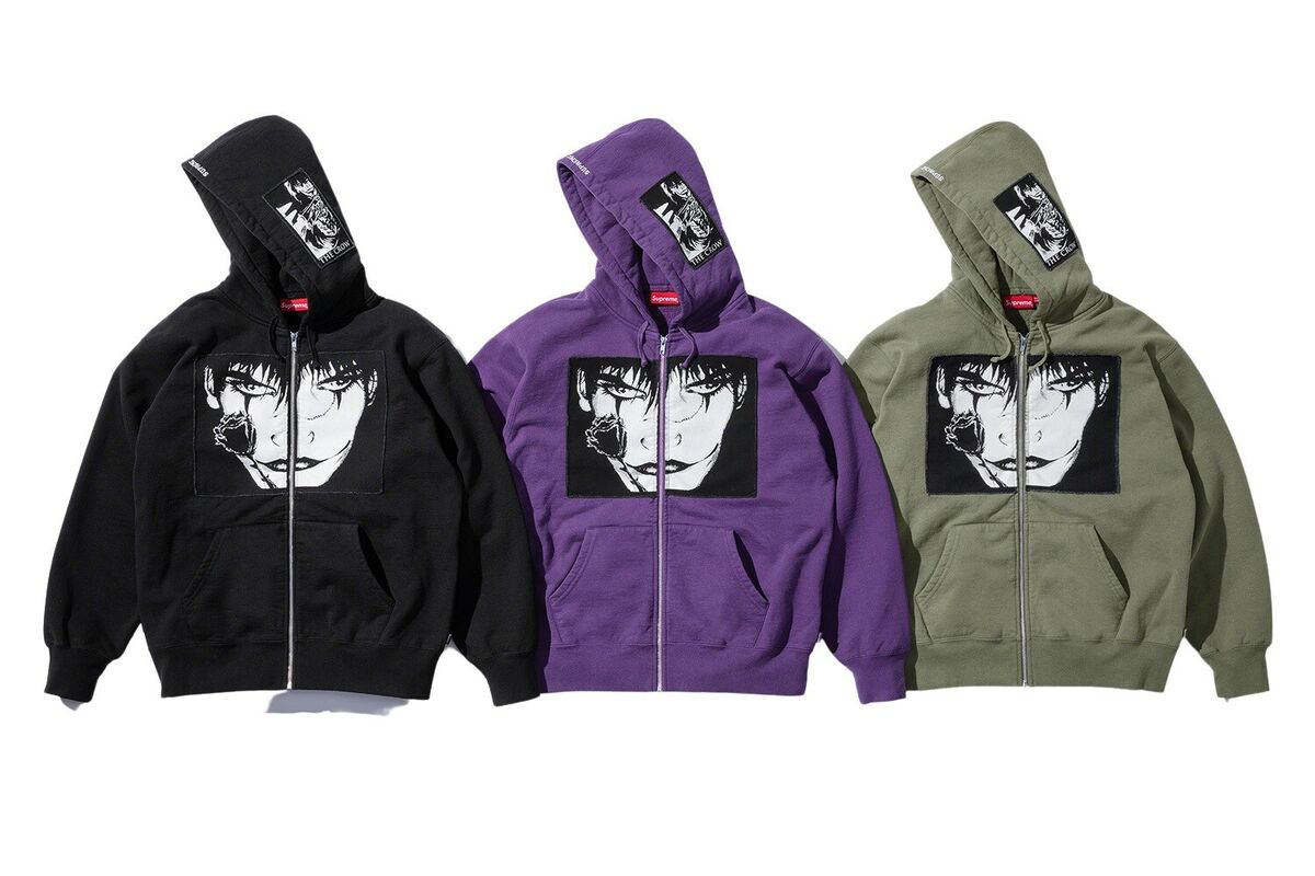 Supreme The Crow Zip Up Hooded Sweatshirt FW21 (FW21SW74 Supreme The Crow Zip Up Hooded Sweatshirt FW21 (FW21SW74