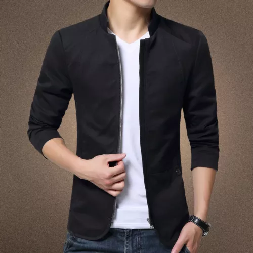 Blazer uomo casual cappotto giacca top slim fit business formale un bottone tuta cappotto - Foto 2 di 28