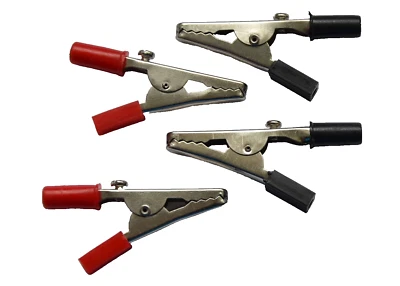 S-CONN 4 Stück Krokodil Klemmen Krokoklemme Abgreifklemme Isolierte Grifen klemmen