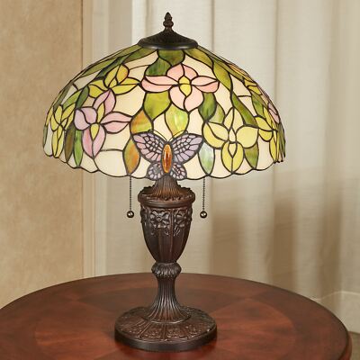 Valerie Stained Glass Table Lamp Multi Pastel - Tiffany Style