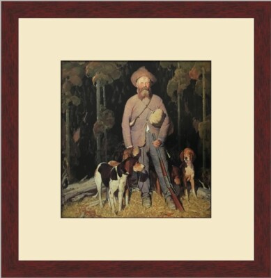 W. Herbert Dunton Lilly Big Game Hunter Custom Framed Print