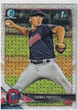 2018 BOWMAN CHROME 1ST RC MOJO REFRACTORS THOMAS PONTICELLI INDIANS FIRST Z62