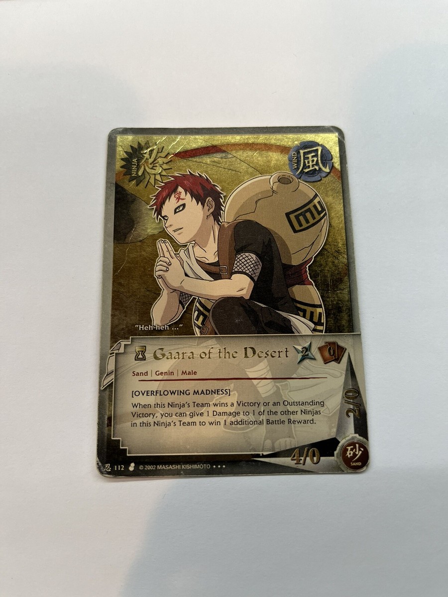 NARUTO ドラバト19枚 Naruto CCG- Gaara of the Desert GOLD FOIL {Super Rare} 112b
