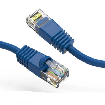 8Ft CAT6 UTP Ethernet Network Booted Cable Blue