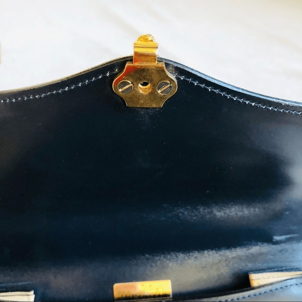 Mallette Ancienne En Cuir MITSUKOSHI Tokyo – Fabriquée Au Japon – Style Sacoche – Années 40