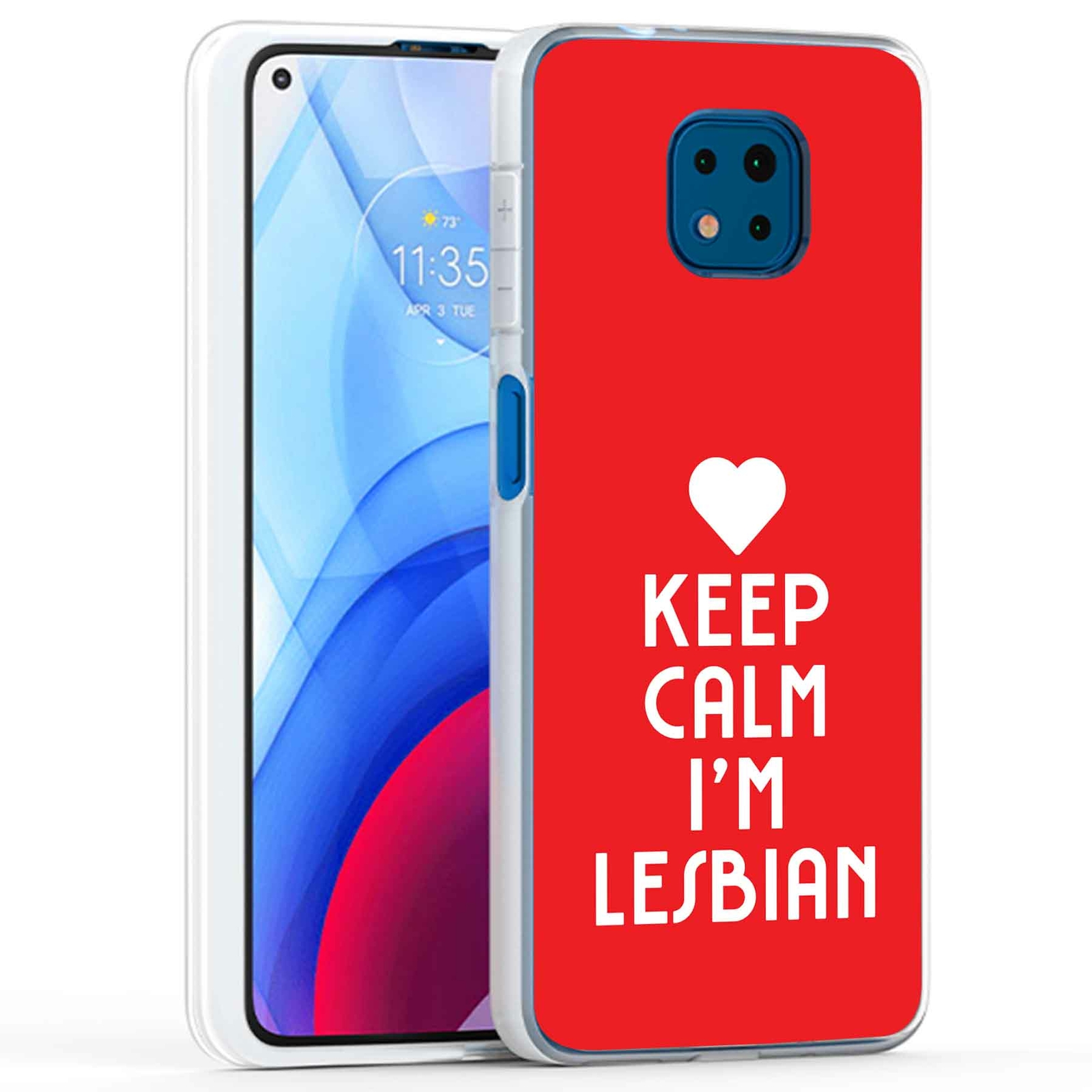 Phone Case Cover for Motorola Moto G Power 2021,Keep Calm Lesbian Print, USA