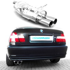 EISENMANN Edelstahl Sportauspuff BMW E46 316 318 320 323 328 2x70mm gerade