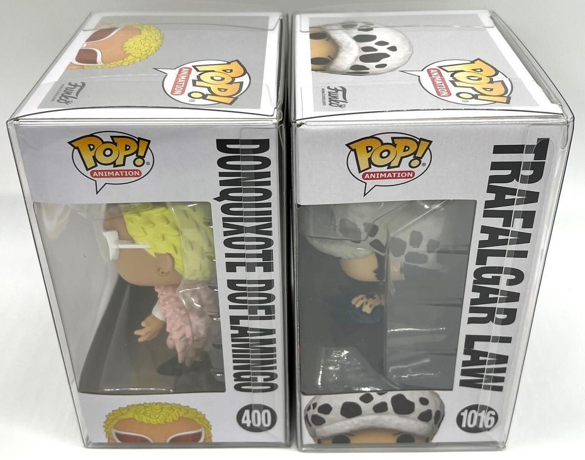 Funko Pop! One Piece Doflamingo #400 & Trafalgar Law SE #1016 with