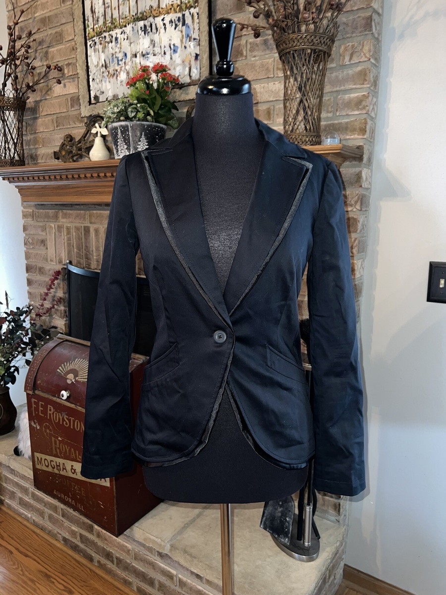 Womens A X Armani Exchange Single Button Front Navy Blue Blazer M