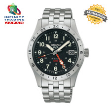 NEW SEIKO 5 Sports SBSC011 Black 39.4mm Field Sports GMT Men's Watch New in Box