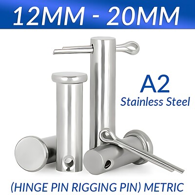 #ad 12MM 14MM 16MM 20MM Clevis Pin 304 Stainless Steel A2 Hinge Pin Rigging Pin $327.60