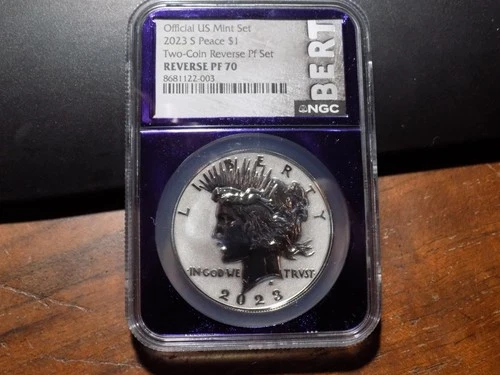 2023-S Peace Silver Dollar - NGC PF70 Reverse Proof - Purple BERT Label