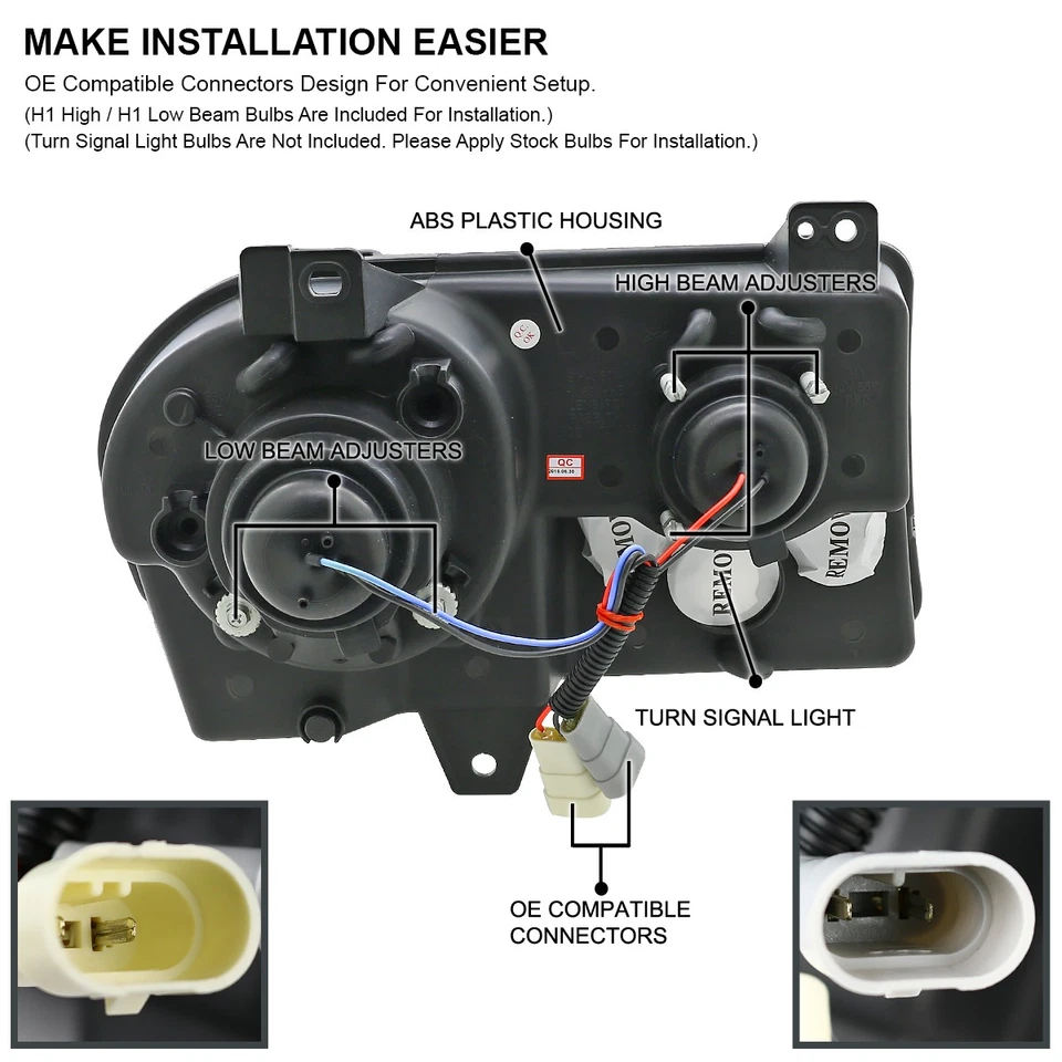 Clear Fits 2005-2010 Chrysler 300 Replacement Projector Headlights Left+Right - Image 4 of 4
