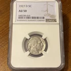 1927-D 5C NGC AU50 Buffalo Nickel