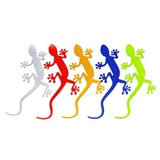 5pcs Gecko Reflective Car Stickers High-Intensity Night Visibility Decal