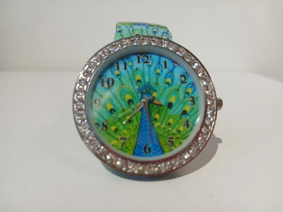 Reloj Pulsera STRADA Pavo Real Azul y Verde Ampliable Foto 3 de 4