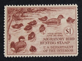 CKStamps: US Federal Duck Stamps Collection Scott#RW8 $1 Unused NH Appear Regum