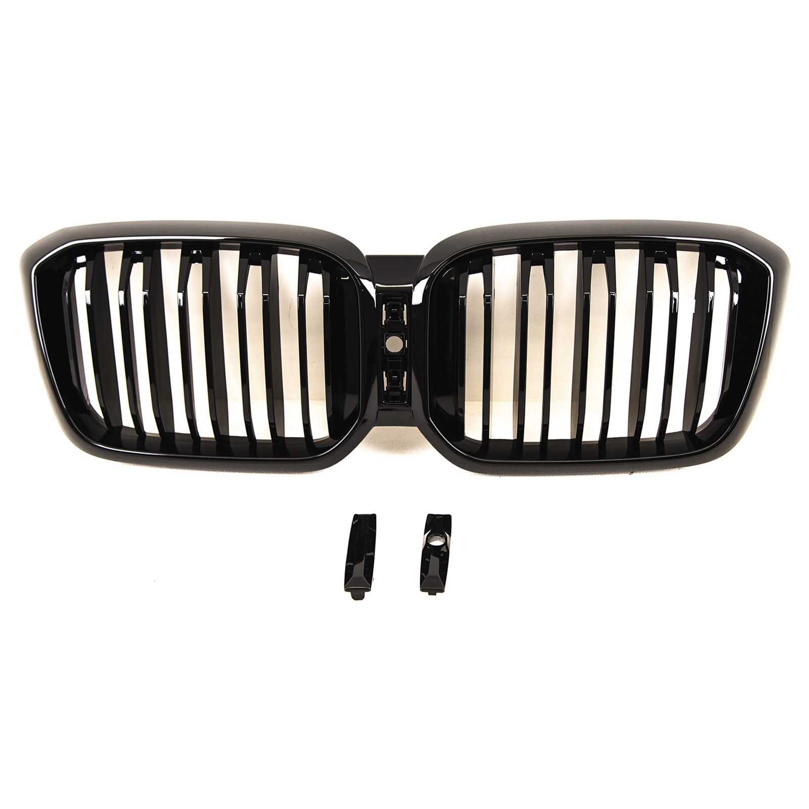 Fits BMW X3 G01 X4 G02 LCI 2021- Front Kidney Grilles Double Slats Gloss Black
