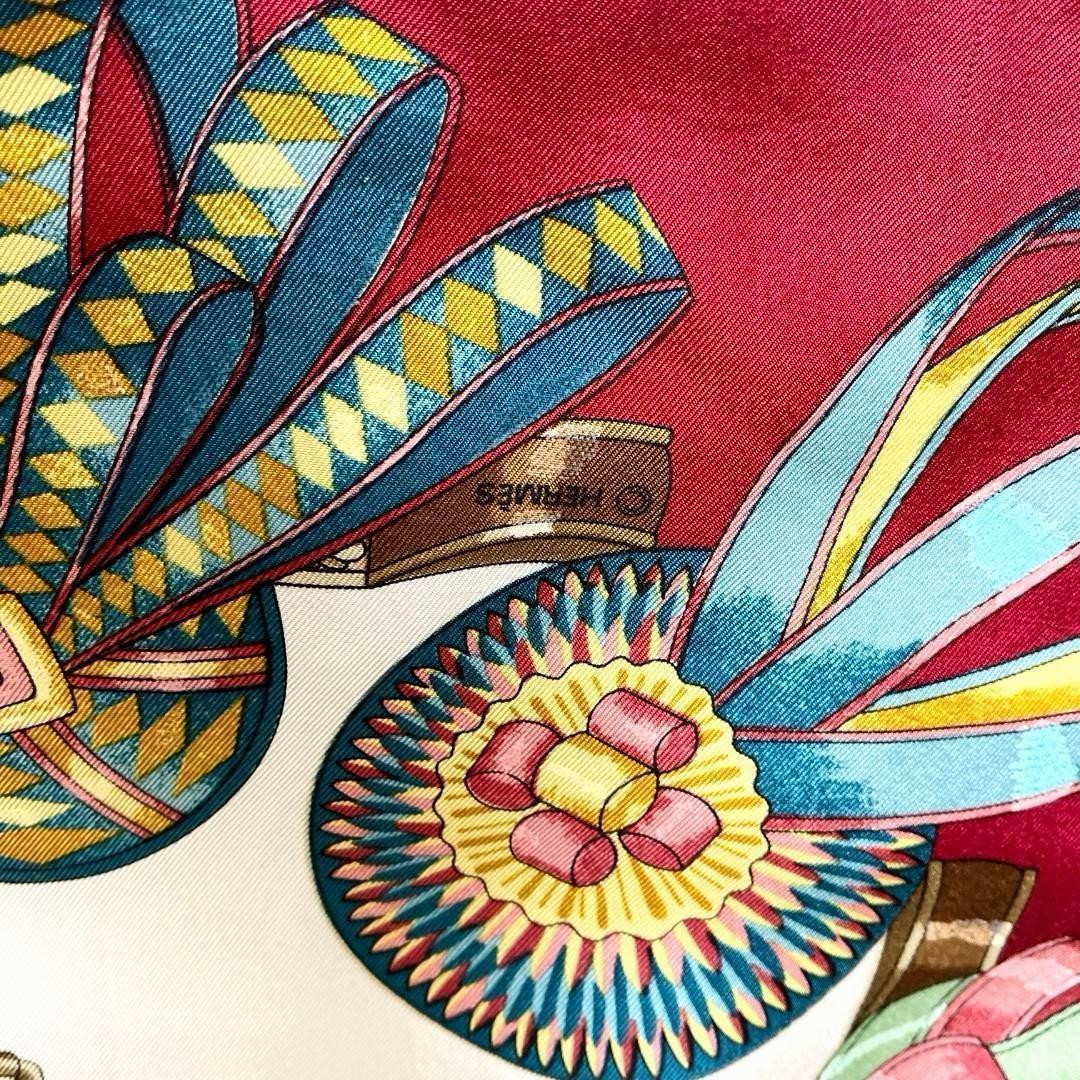 HERMES Carre 90 Silk 100% Scarf Multicolor Authentic G12091202 thumbnail 5