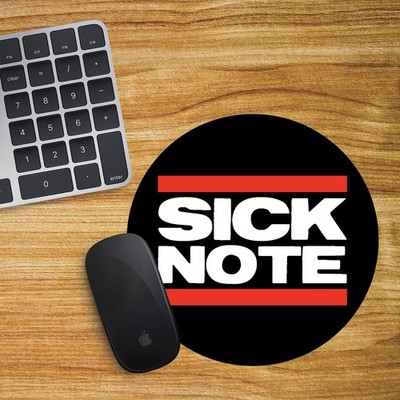 Krankschreibung Runde Maus Matte Lustig Büro Witz Schärfen Arbeit Faultierer Laufen DMC Stil
