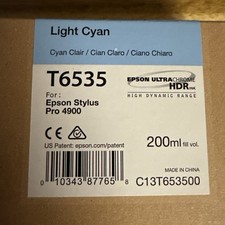 New Epson T6535 Light Cyan Ink Cartridge for Stylus Pro 4900 03/2017 99