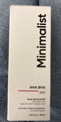 Minimalist AHA BHA Face Exfoliated New