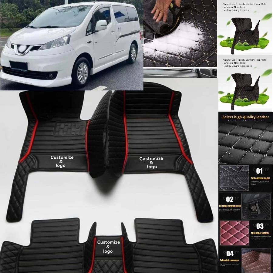 For Nissan NV Car Floor Mats Luxury Waterproof Liners Carpets Cargo Custom - Image 4 of 4
