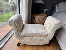 Vintage 1980s Patterned Ottoman Seat With Storage Perfect Condition 