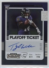 2021 Panini Contenders Rookie RPS Playoff Ticket /99 Tylan Wallace #136 Auto 2wr