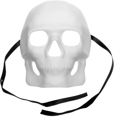 Halloween Skull Full Face Mask Masquerade Day of The Dead White Lightweight