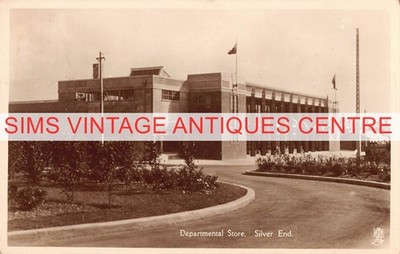 Antike Postkarte RPPC Kaufhaus Silver End Essex P15152