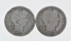 1892-1915 Lot 2 1909 1908-D Barber 90% Half Dollars - Coin Collection *920