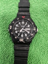 Casio MRW200H Analog Men's Watch Black 100m WR Day and Date Neo Display Untested