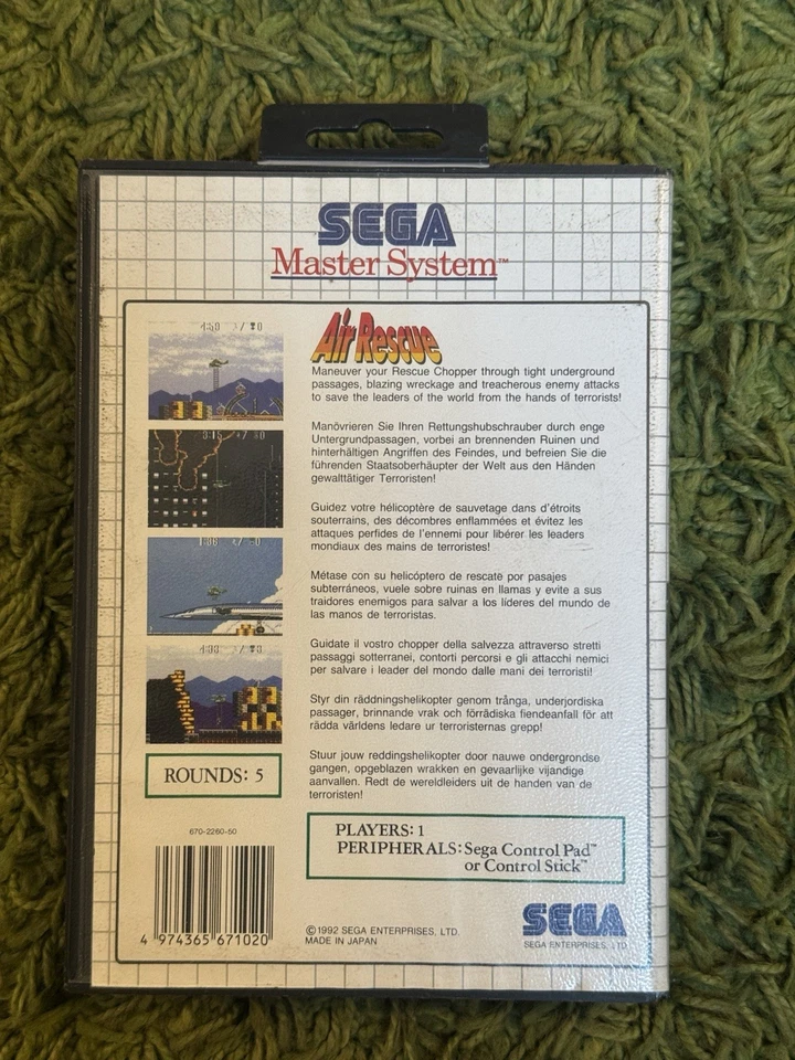 AIR RESCUE , SEGA MASTER SYSTEM - Immagine 2 di 4