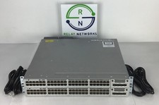 LOT of 2x Cisco WS-C3850-48F-L 48 Port PoE LAN Base Dual Power C3850-NM-2-10G