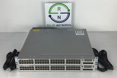 LOT of 2x  Cisco WS-C3850-48F-L 48 Port PoE+ LAN Base Dual Power C3850-NM-2-10G