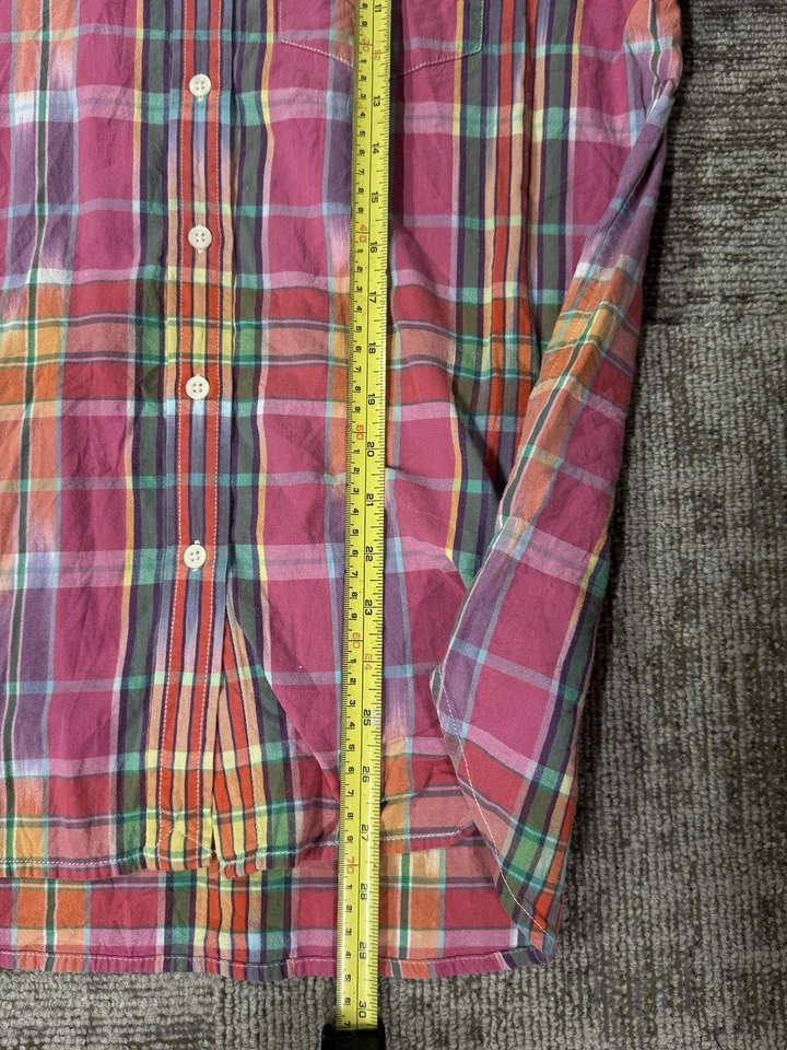 Lauren Jeans Co. Ralph Lauren Men's Button-Up Shirt XS Pink Multi-Colour Plaid - Image 4 of 4