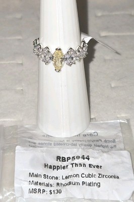 NIB Bomb Party Sz9 Revealed BP Ring RBP5944 Happier Than Ever Smokey Topaz CZ