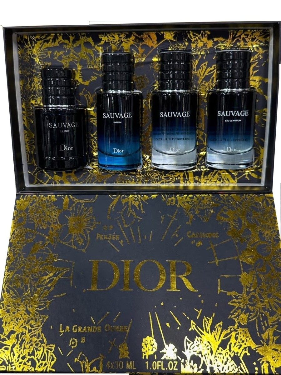 Dior Sauvage 4x30ml EDP - Men's Travel Size Luxury Fragrance Set