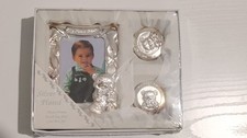 Baby Silver Plated Frame Tooth And Curl Box Set